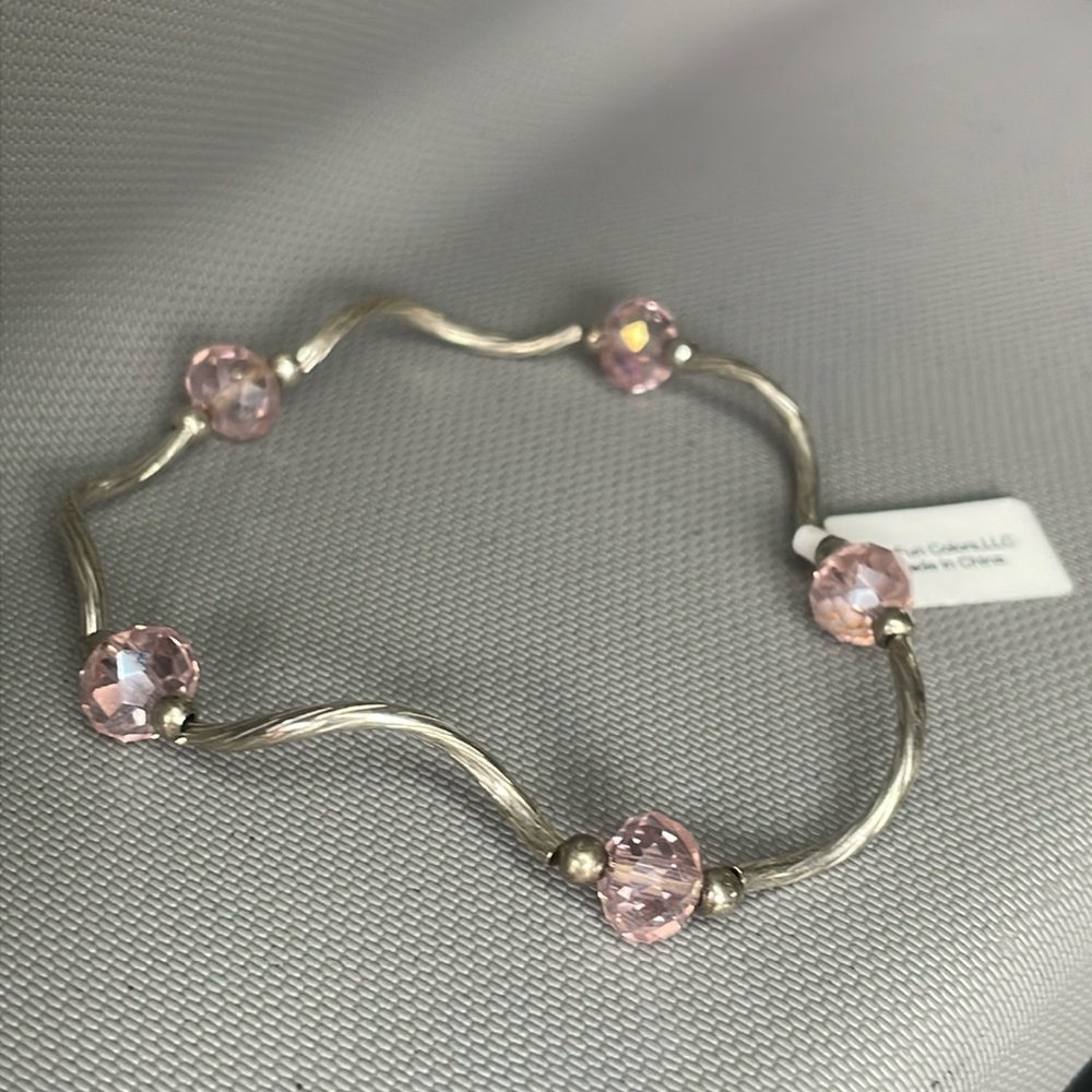 Bracelet stretch silver tone